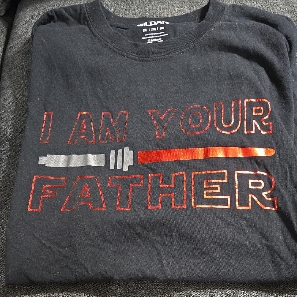 Gildan "I am your‎ father" graphic black tee